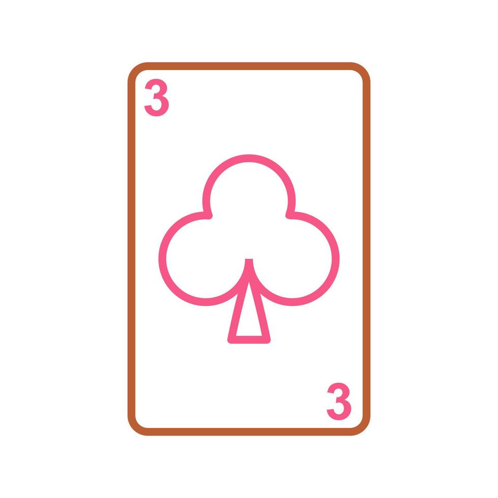icône de vecteur de carte de clubs