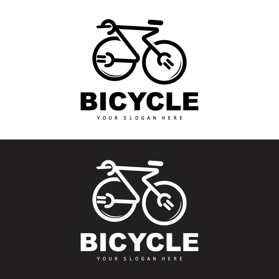 électrique vélo logo, véhicule conception, sport bicyclette vecteur, bicyclette modèle icône illustration vecteur