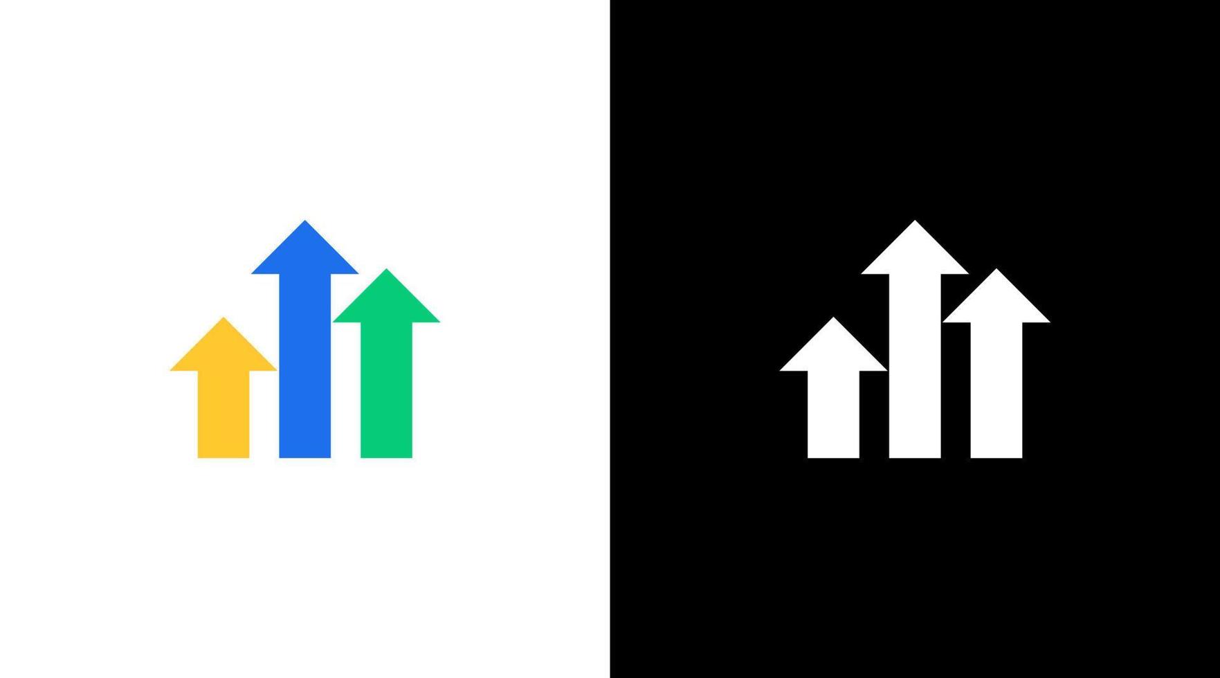 La Flèche en haut Succès le progrès coloré logo icône conception vecteur