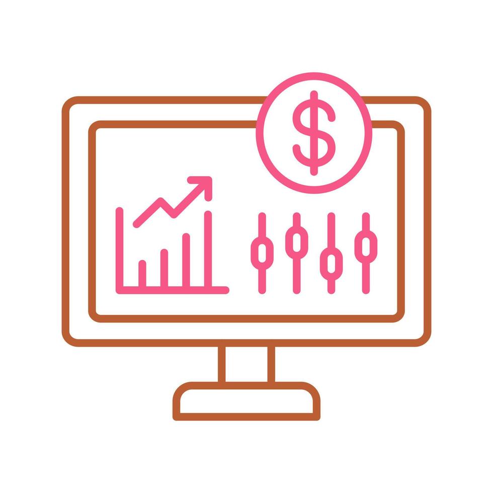 icône de vecteur de marché boursier