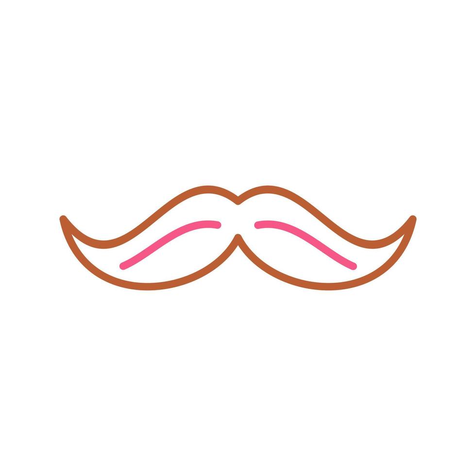 icône de vecteur de moustache