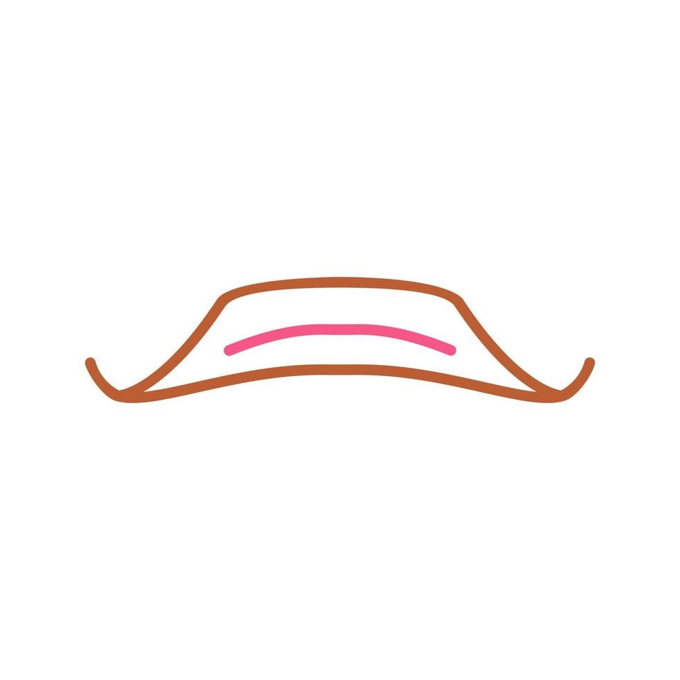 icône de vecteur de moustache