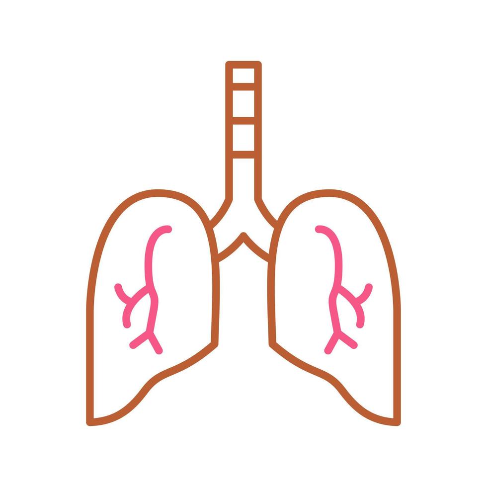 icône de vecteur de poumon
