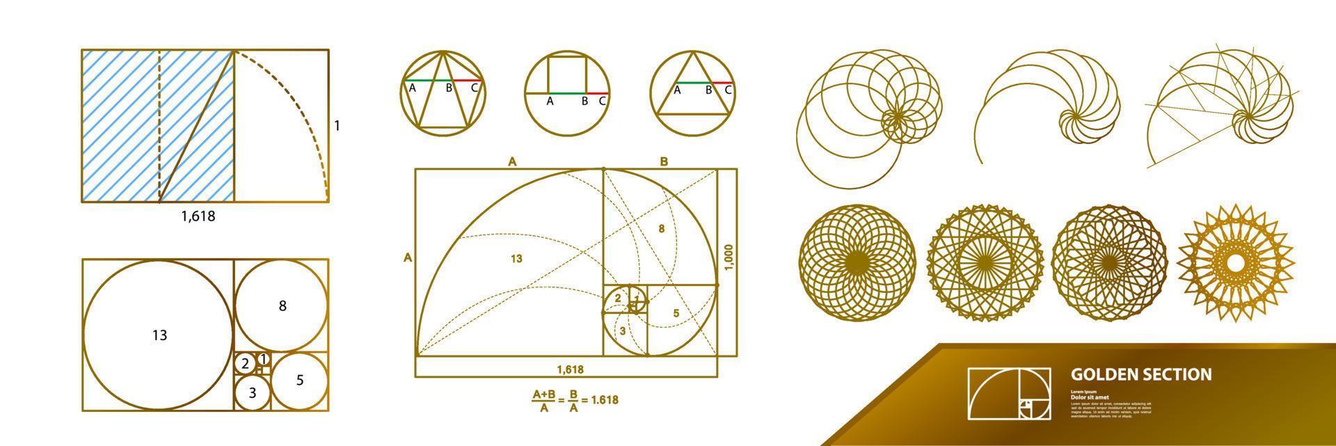 d'or rapport pour Créatif conception section vecteur illustration.