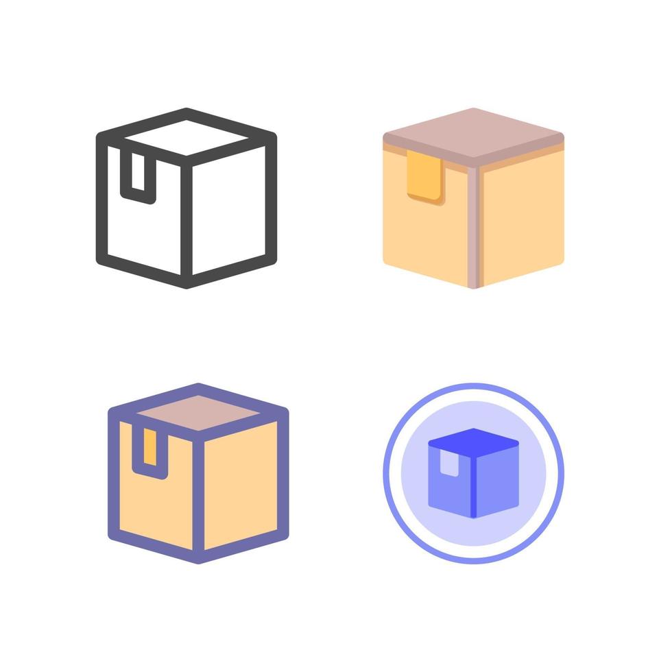 pack d'icônes de boîte isolé sur fond blanc. pour la conception de votre site Web, logo, application, interface utilisateur. illustration graphique vectorielle et trait modifiable. eps 10. vecteur