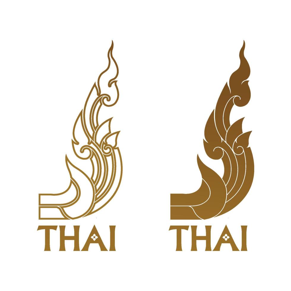 thaïlandais les arts élément pour thaïlandais graphique conception vecteur illustration.