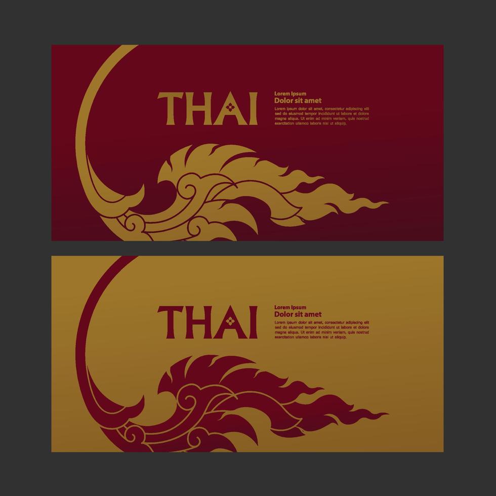 thaïlandais les arts élément pour thaïlandais graphique conception vecteur illustration.