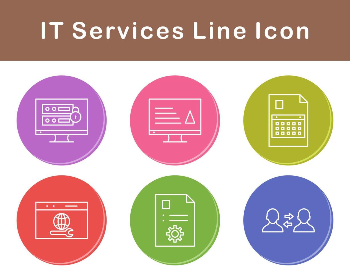 il prestations de service vecteur icône ensemble