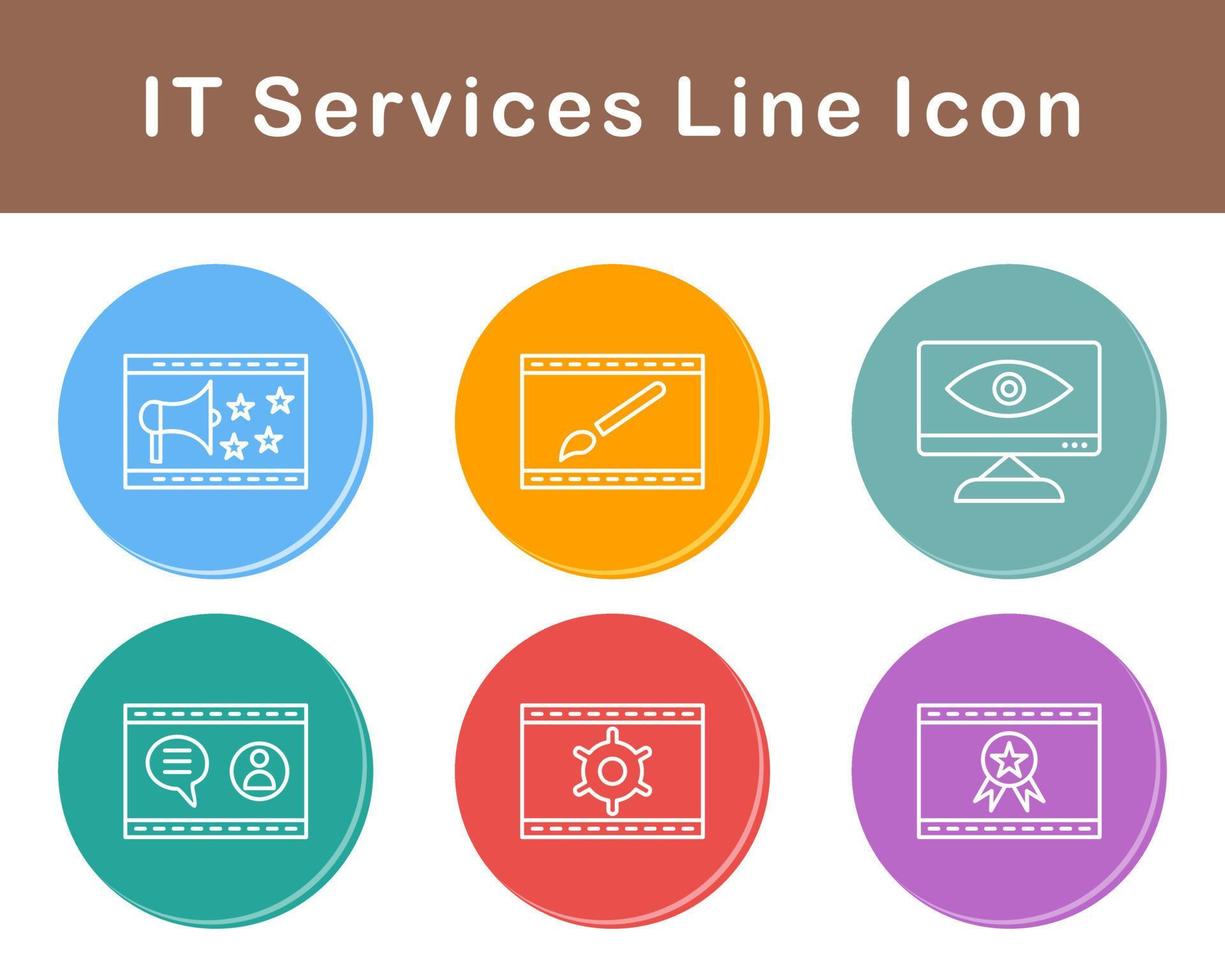 il prestations de service vecteur icône ensemble