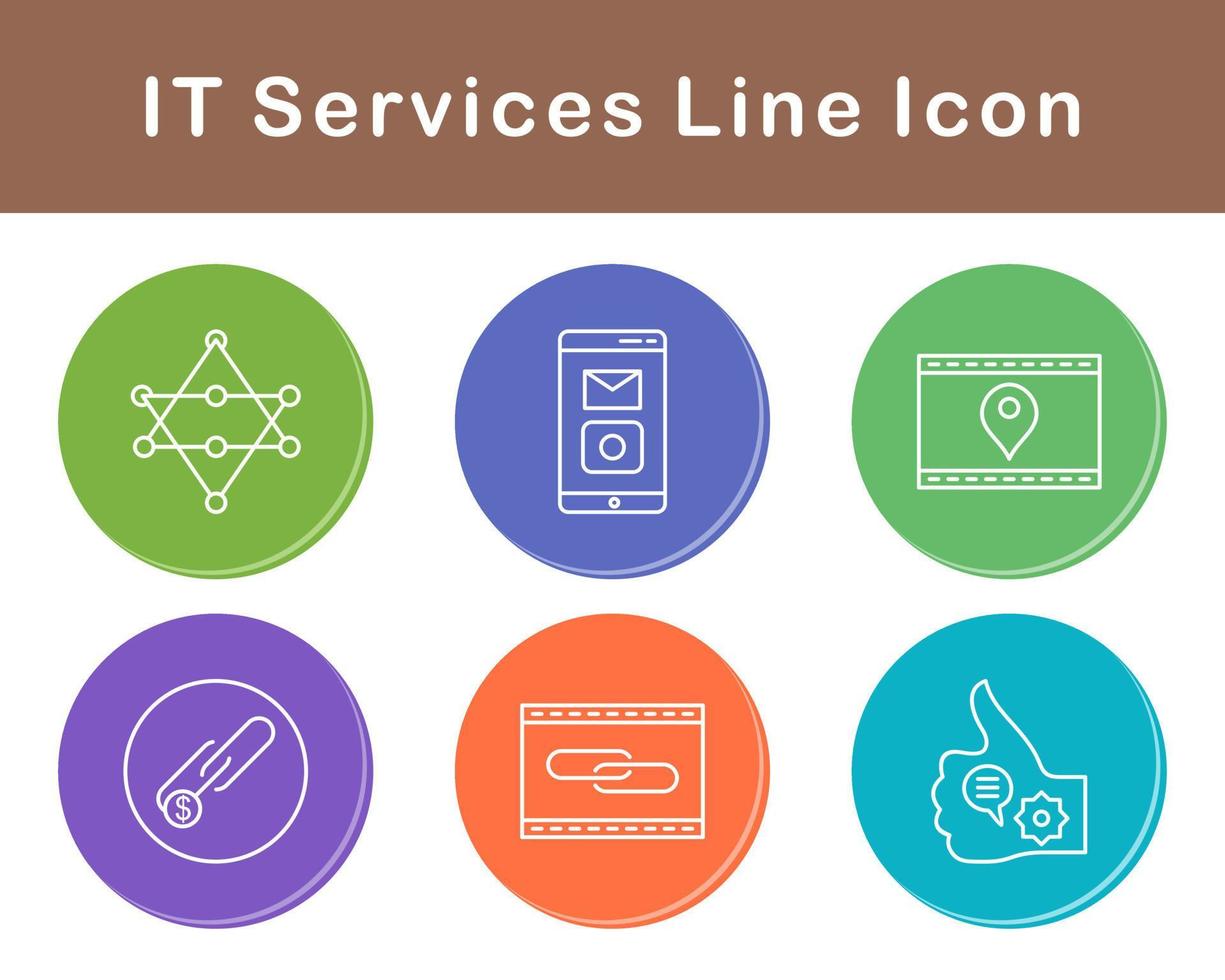 il prestations de service vecteur icône ensemble