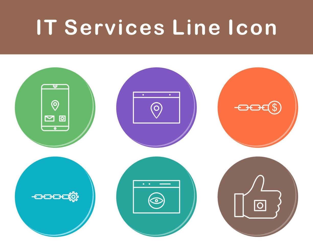 il prestations de service vecteur icône ensemble