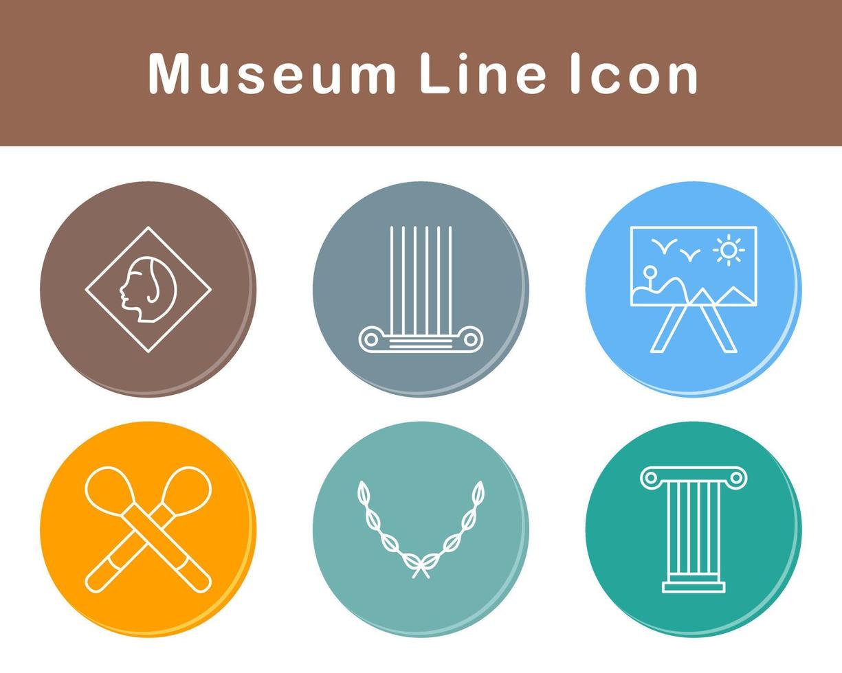 musée vecteur icône ensemble
