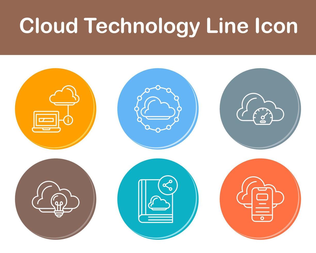 nuage La technologie vecteur icône ensemble