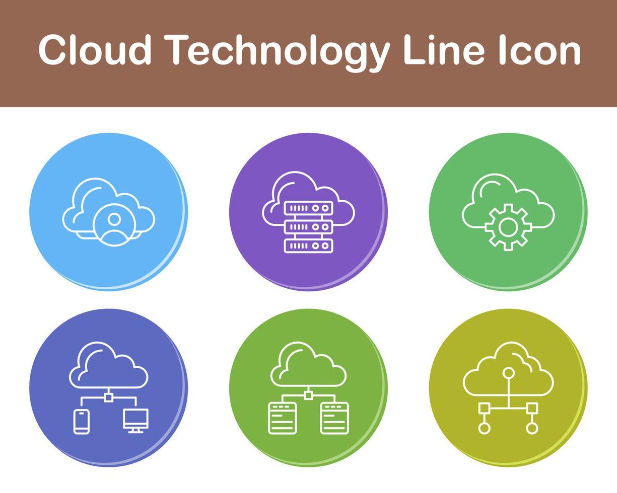 nuage La technologie vecteur icône ensemble