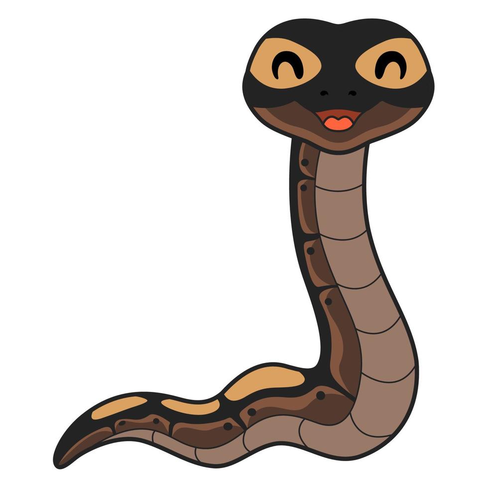 mignonne ghi mojave Balle python dessin animé vecteur