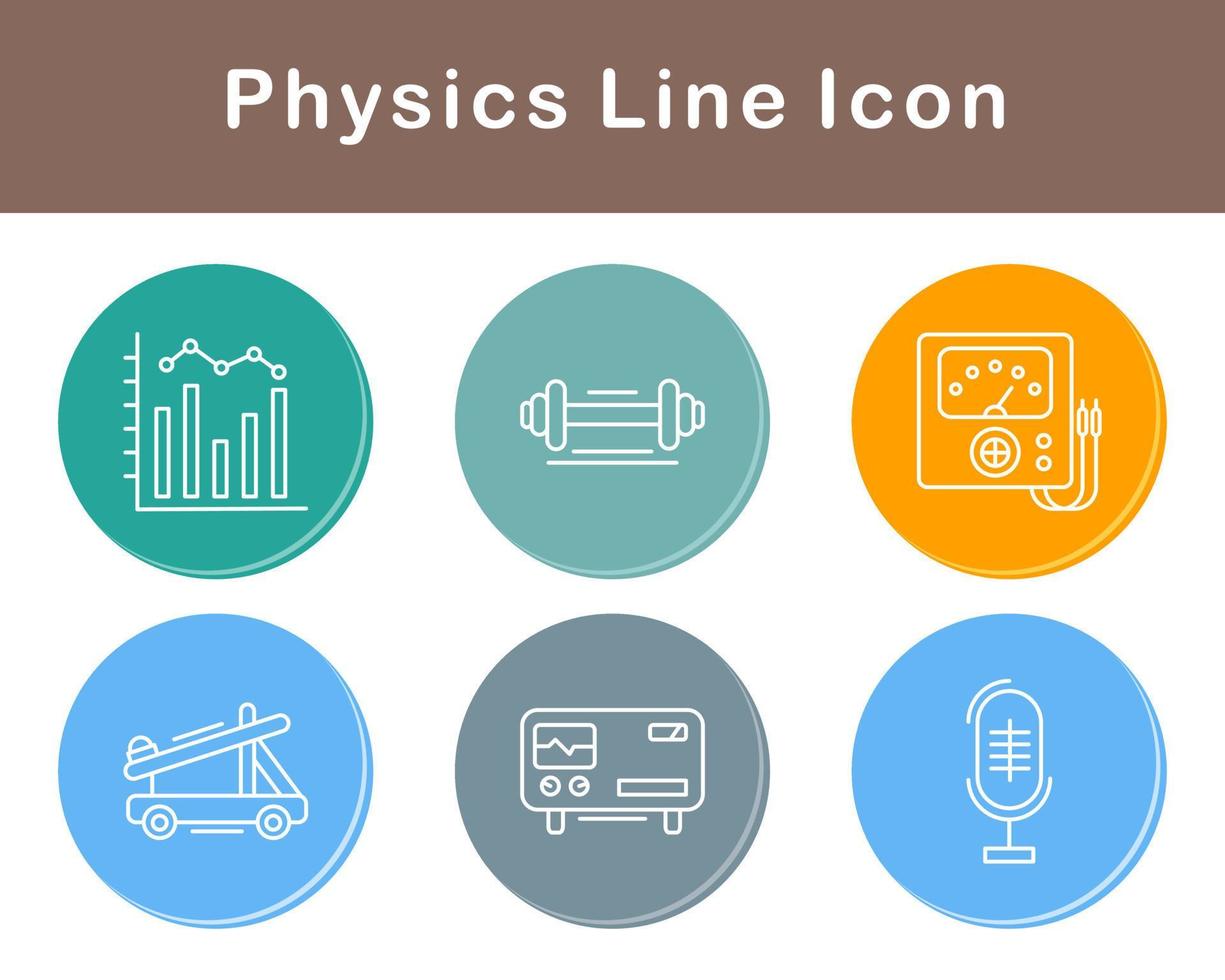 la physique vecteur icône ensemble