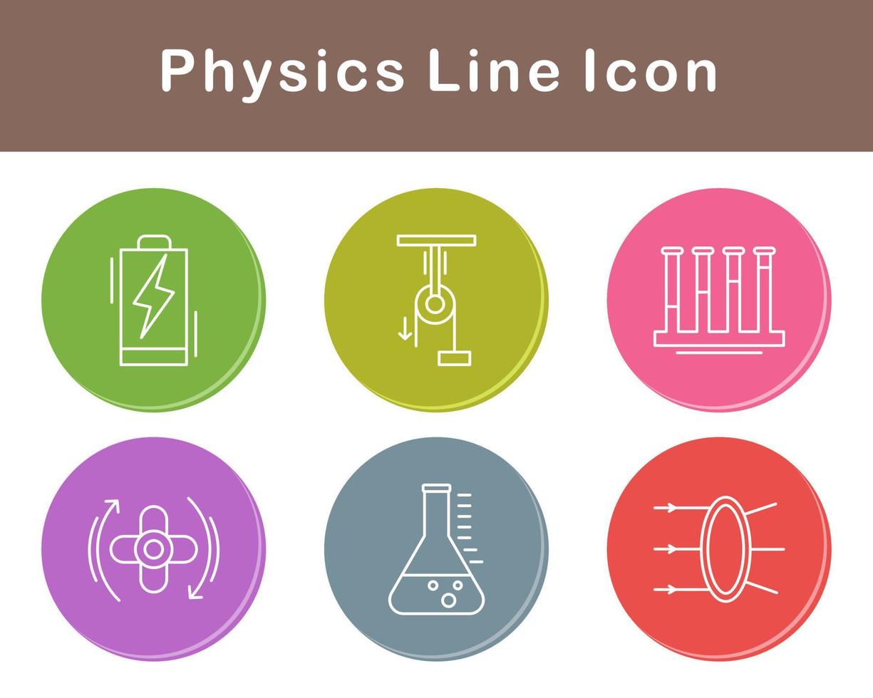 la physique vecteur icône ensemble