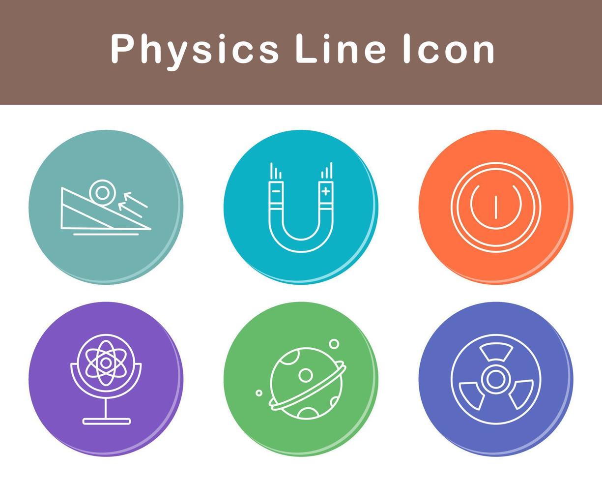 la physique vecteur icône ensemble