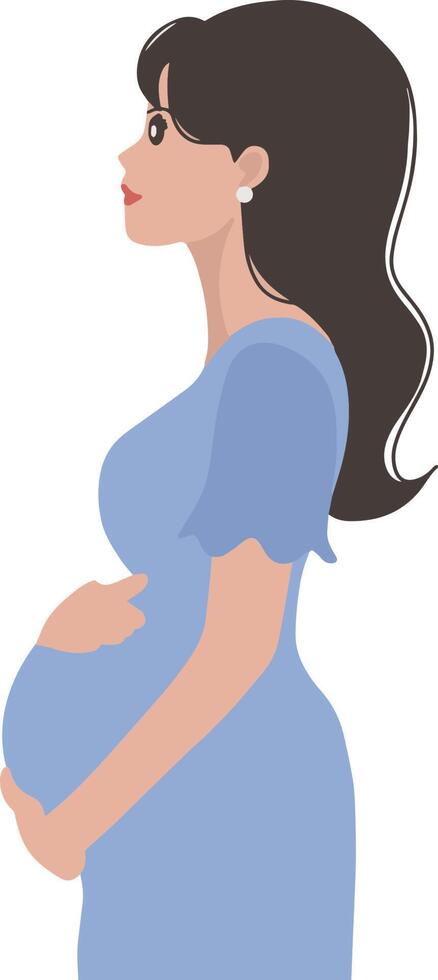 Enceinte femme vecteur illustration de grossesse