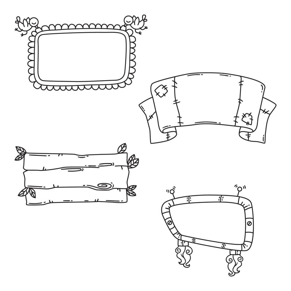 ensemble de bannières vectorielles en style cartoon. vecteur