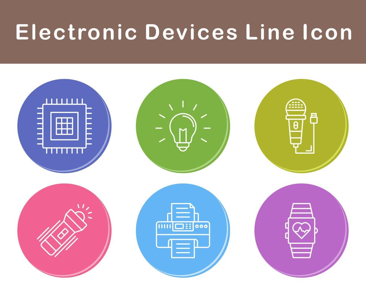 électronique dispositifs vecteur icône ensemble