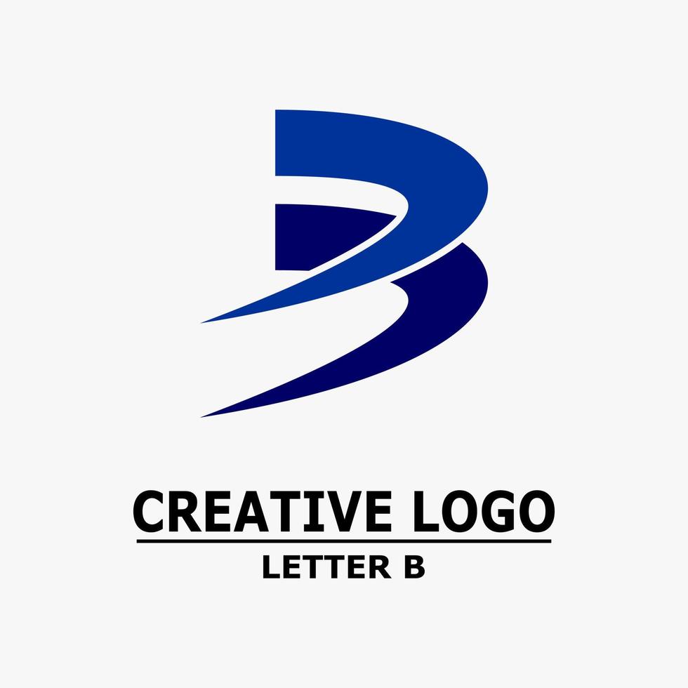 lettre b logo bleu icône en volant oiseau illustration. abstrait affaires logo icône conception modèle vecteur