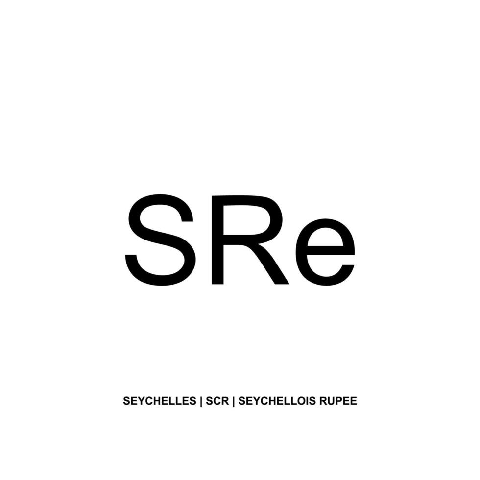 les Seychelles devise symbole, seychellois roupie icône, scr signe. vecteur illustration