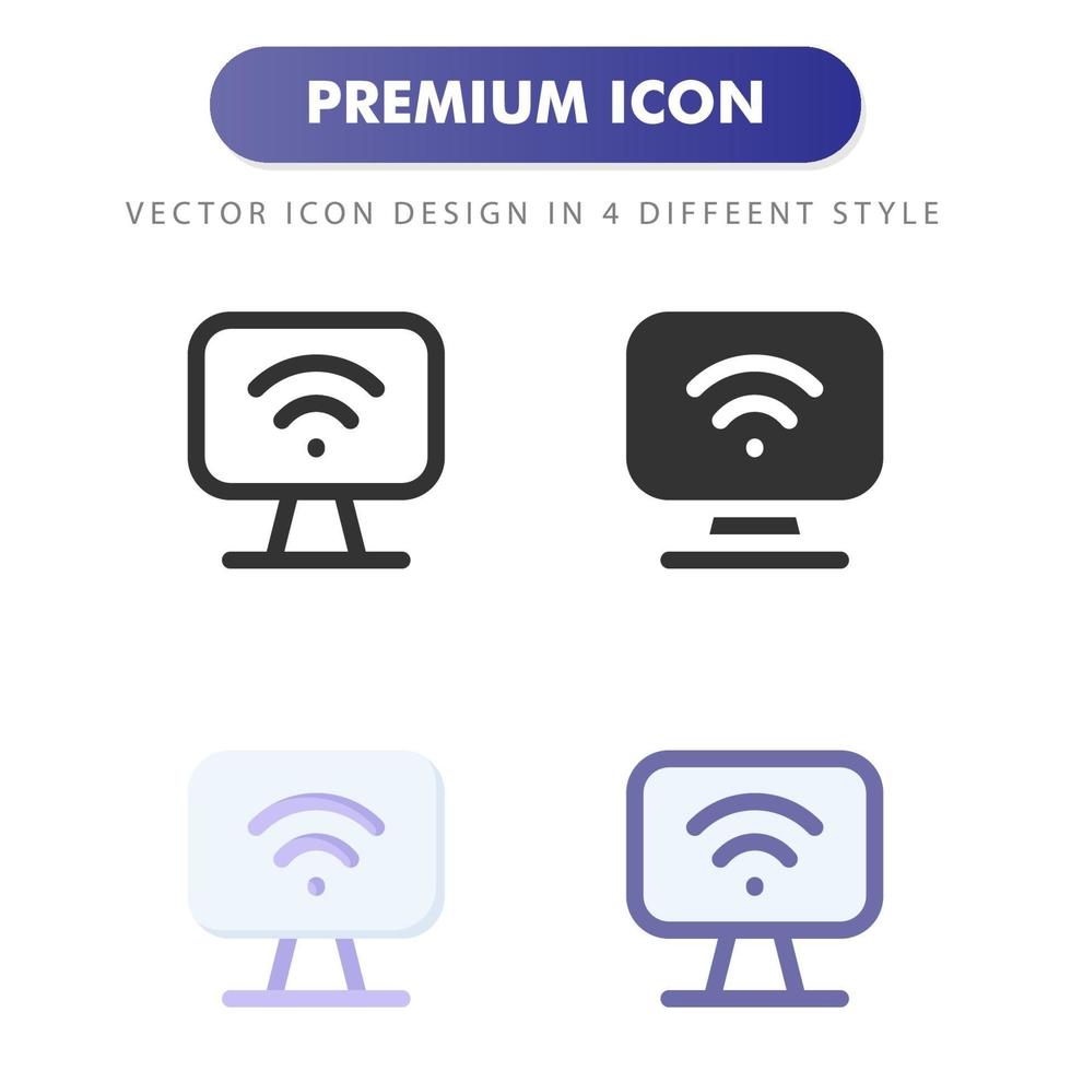 icône d'ordinateur isolé sur fond blanc. pour la conception de votre site Web, logo, application, interface utilisateur. illustration graphique vectorielle et trait modifiable. eps 10. vecteur