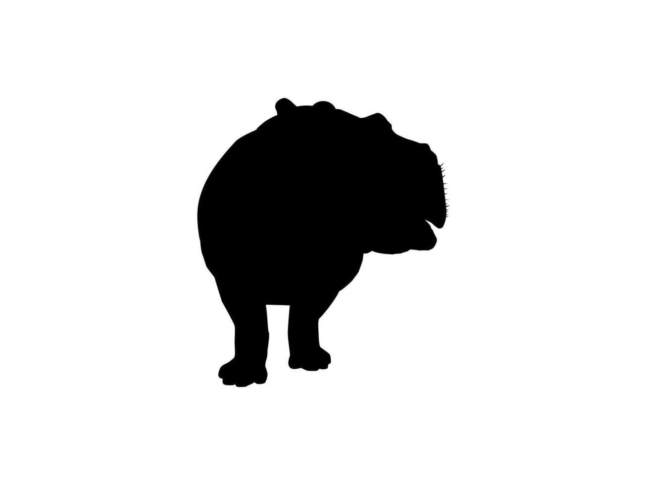 hippopotame silhouette pour logo, art illustration, icône, symbole, pictogramme ou graphique conception élément. vecteur illustration