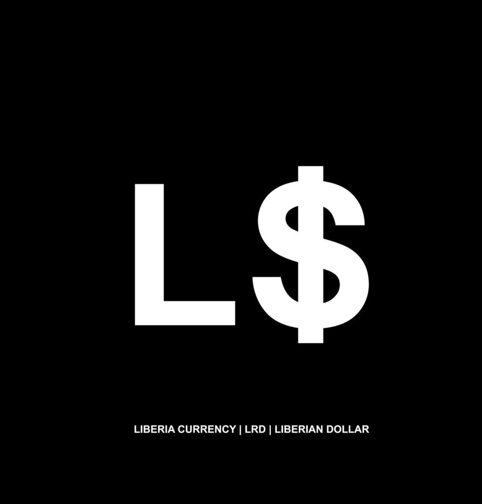 Libéria devise symbole, libérien dollar icône, lrd signe. vecteur illustration