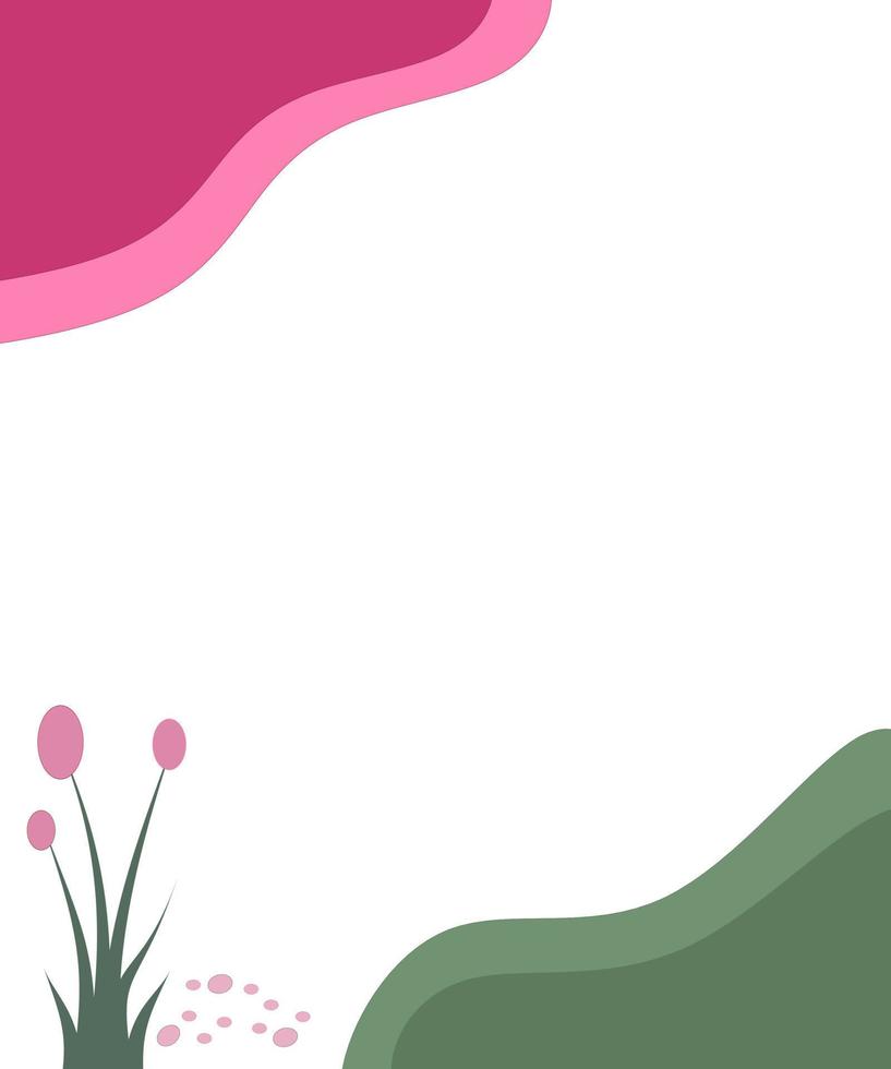 rose et vert abstrait Contexte. vecteur illustration. printemps bannière, social médias, la toile, carte. verticale mise en page. gratuit vecteur.