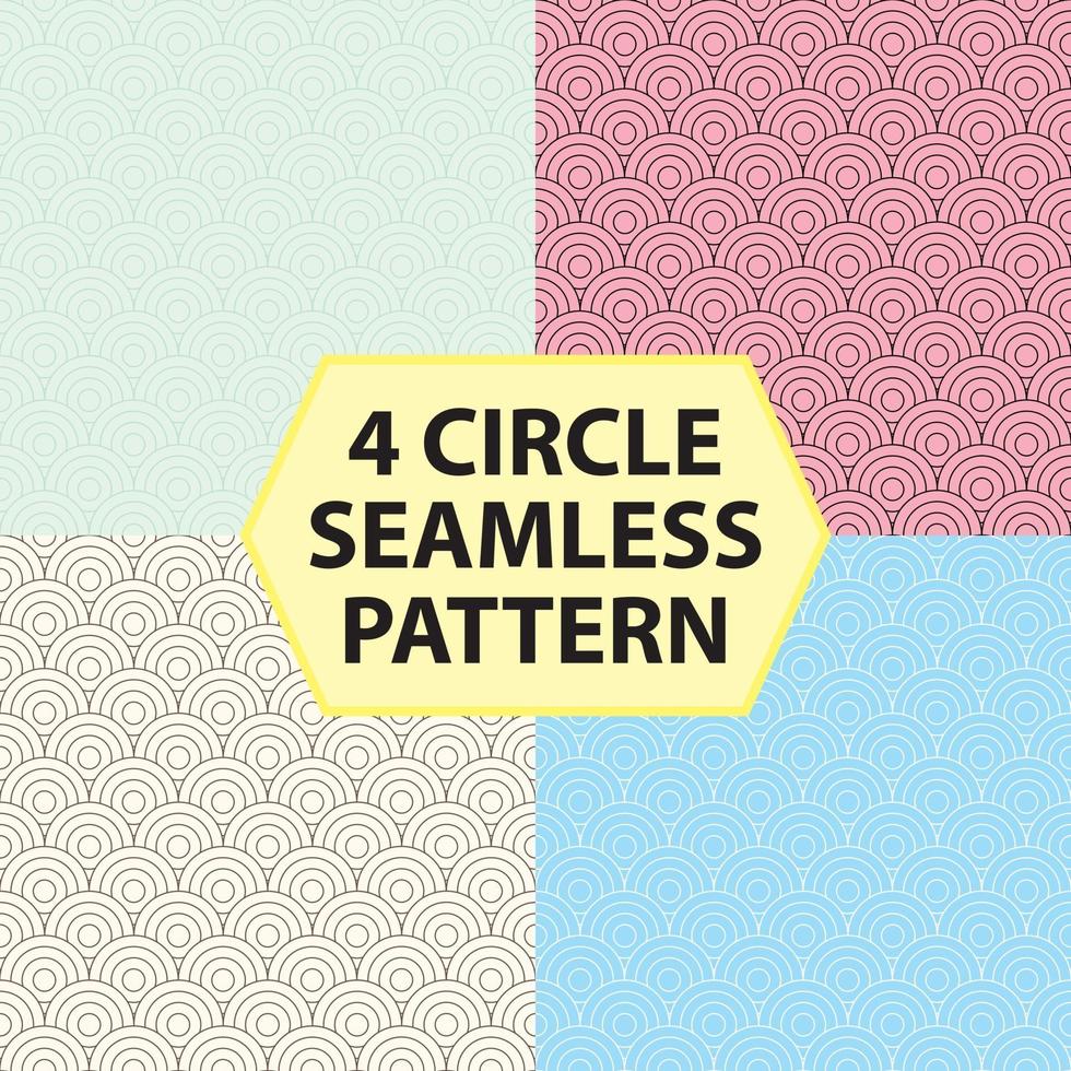 Modèle sans couture de 4 cercles vecteur