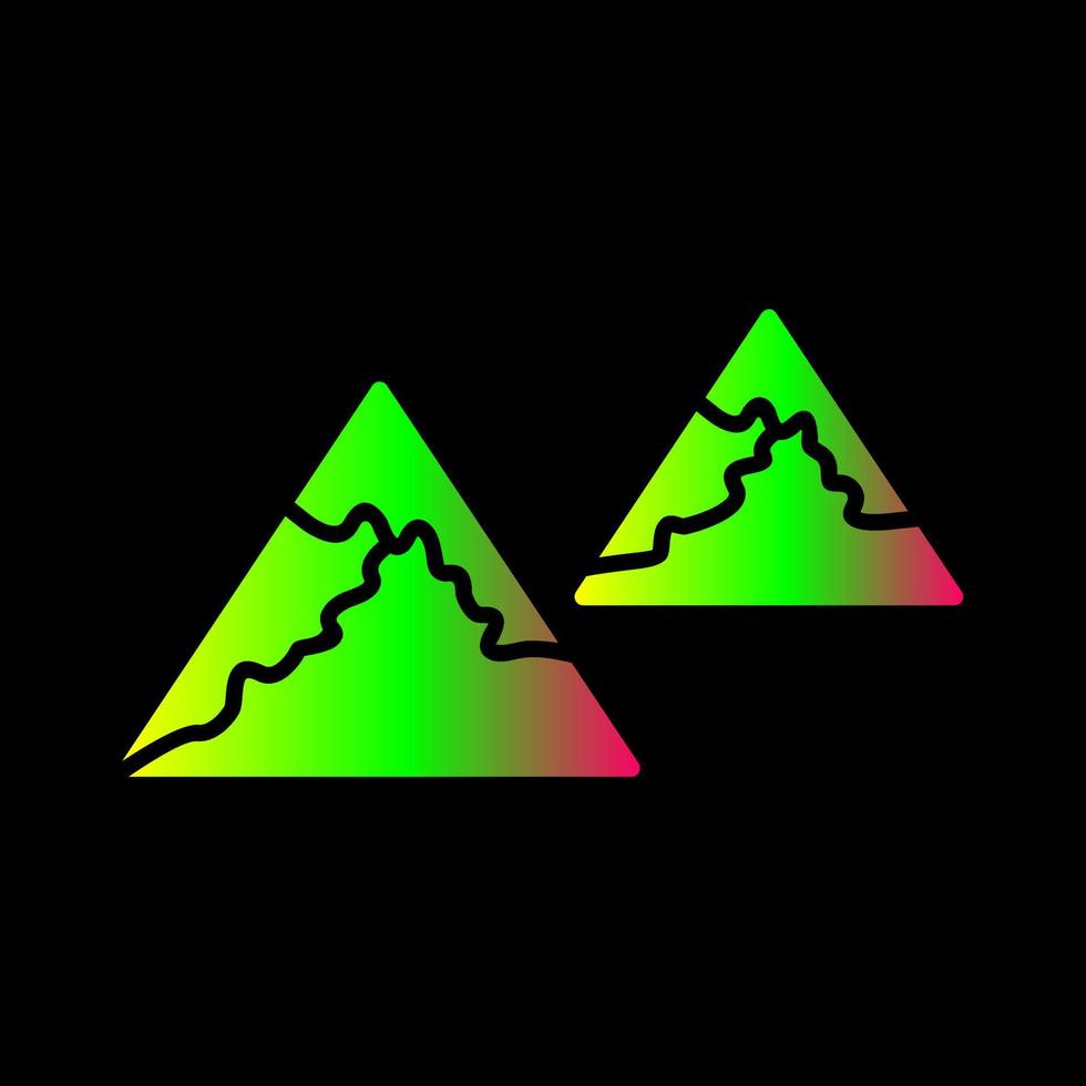 montagnes unique vecteur icône