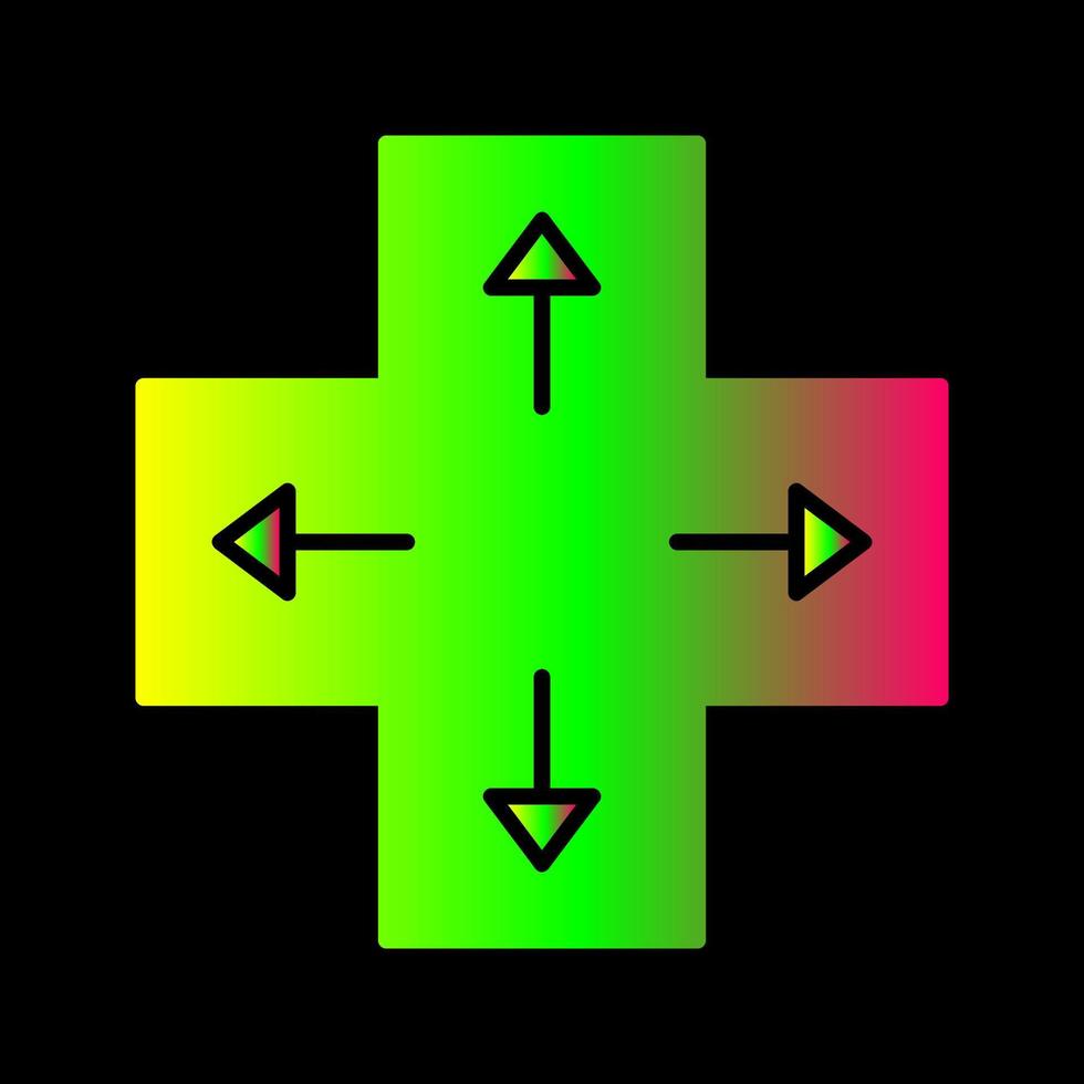 icône de vecteur de touches de direction unique