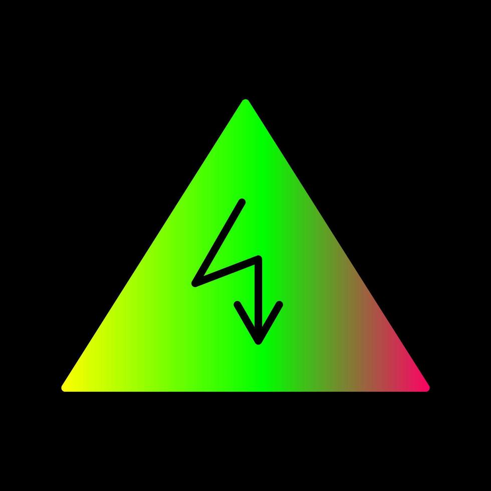 icône de vecteur de danger électrique unique