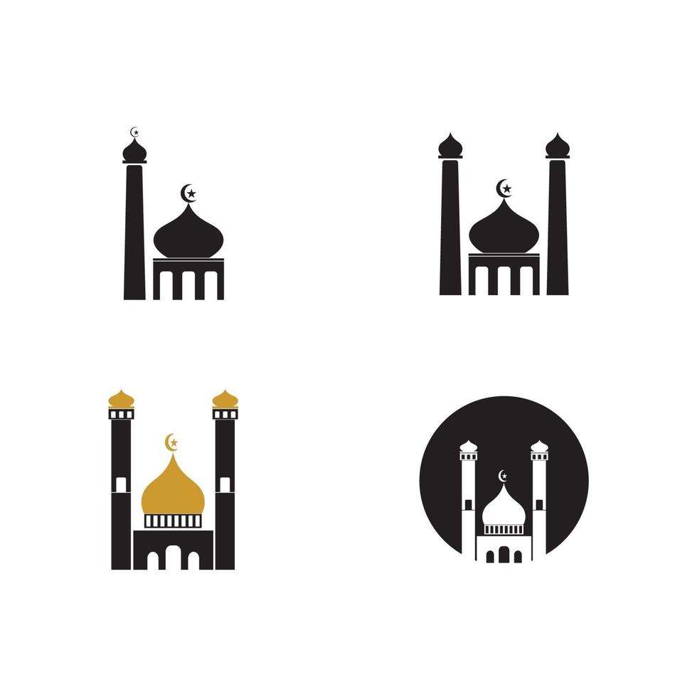 image vectorielle de mosquée logo et symbole vecteur