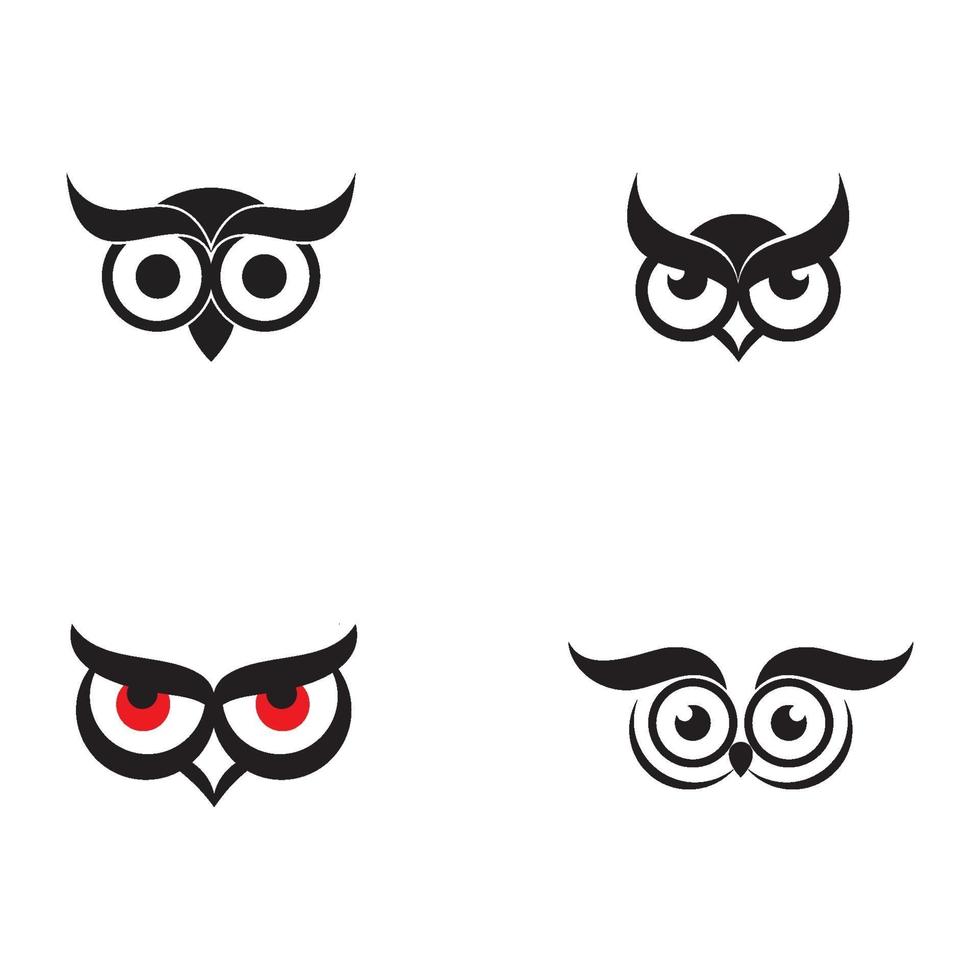 logo icône hibou vecteur