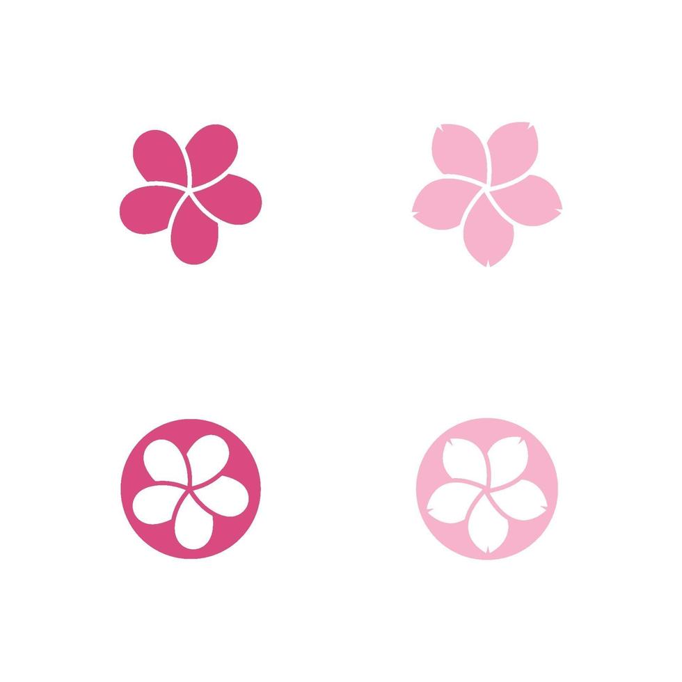 logo de fleur et vecteur d & # 39; icône