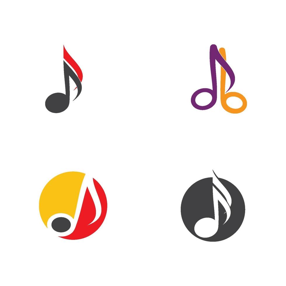 noter le logo de la musique et le vecteur de symbole