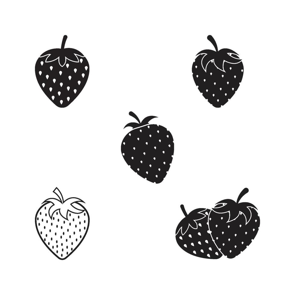 vecteur de logo et symbole de fraise