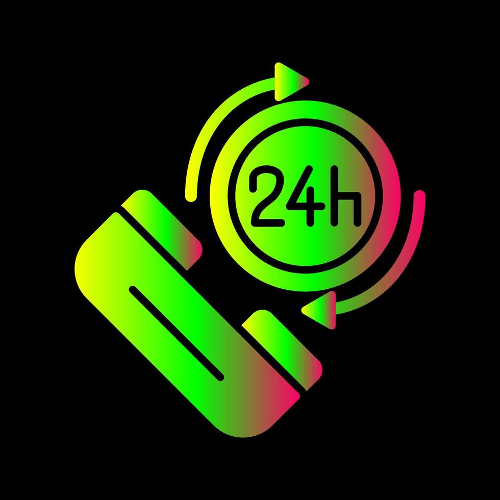 icône de vecteur 24h