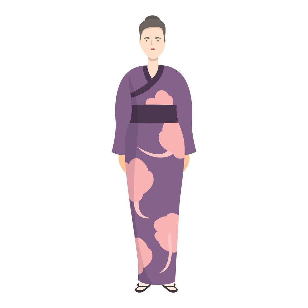 traditionnel kimono icône dessin animé vecteur. femme costume vecteur