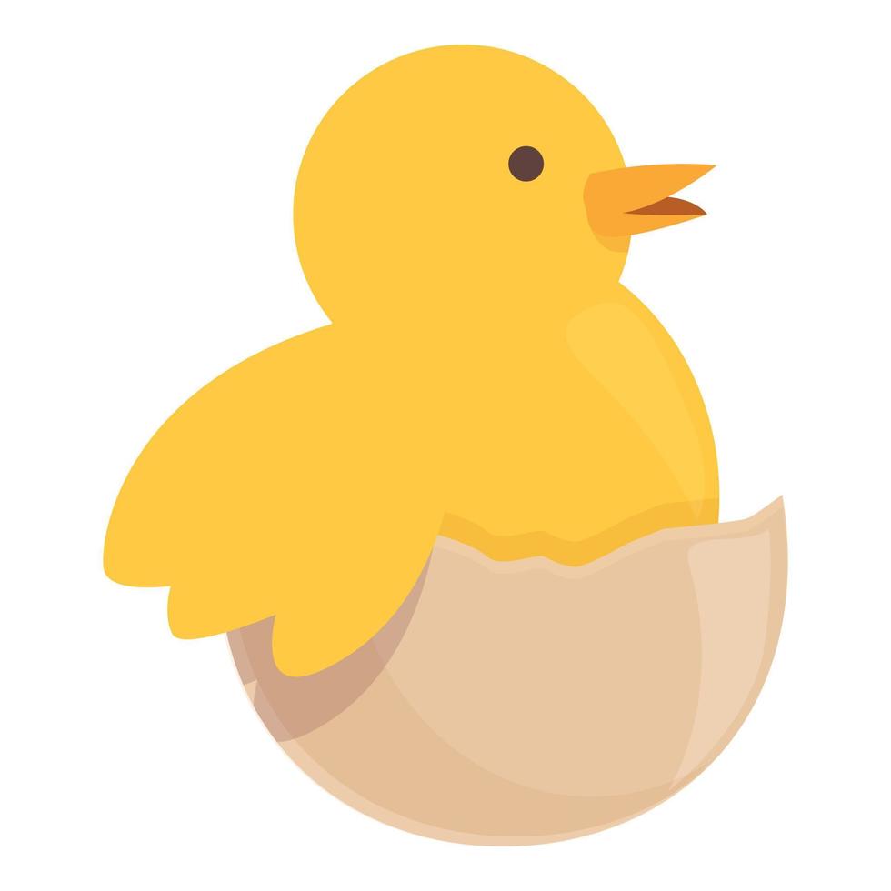 poulet éclosion à Pâques icône dessin animé vecteur. poussin bébé vecteur
