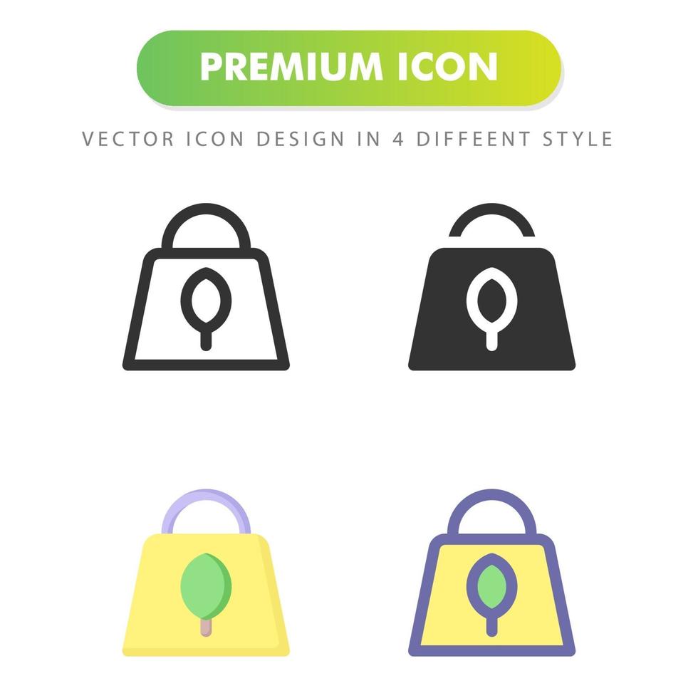 icône de sac recyclé isolé sur fond blanc. pour la conception de votre site Web, logo, application, interface utilisateur. illustration graphique vectorielle et trait modifiable. eps 10. vecteur