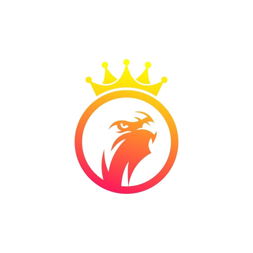 création de logo tête d'aigle coloré vecteur