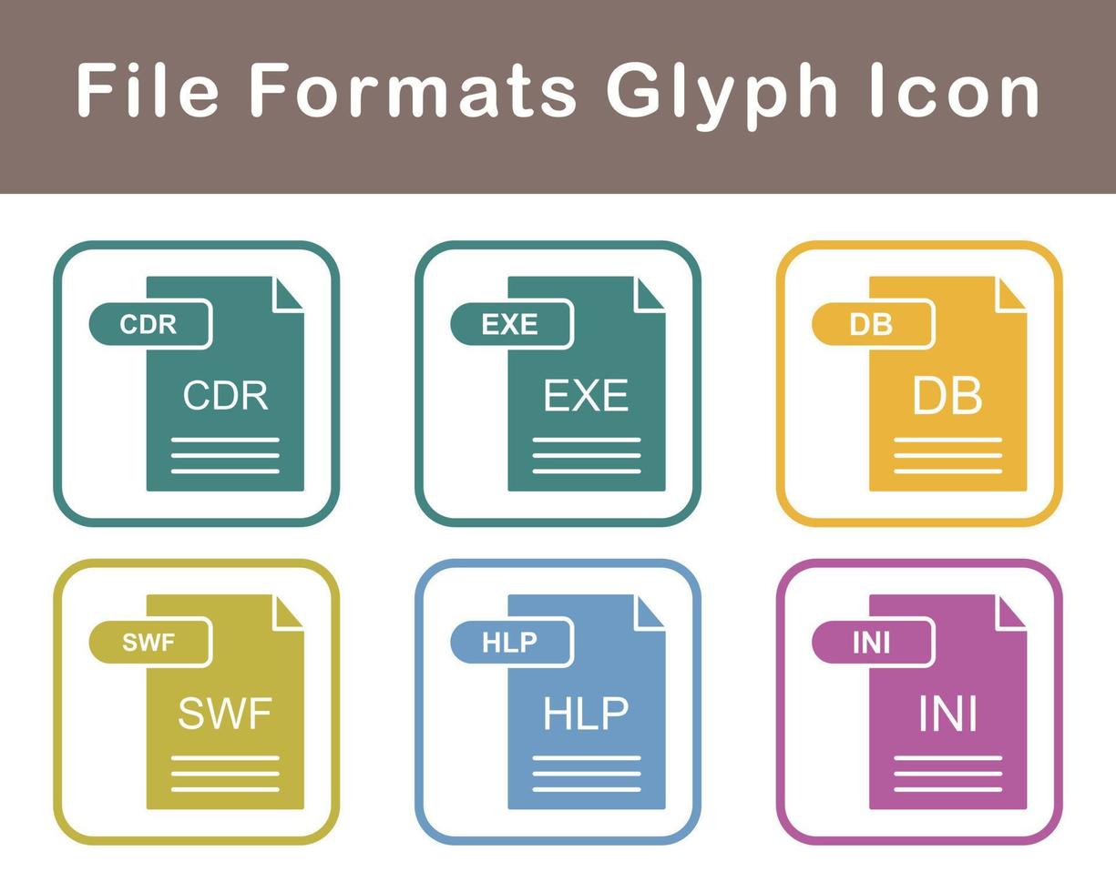 fichier les formats vecteur icône ensemble