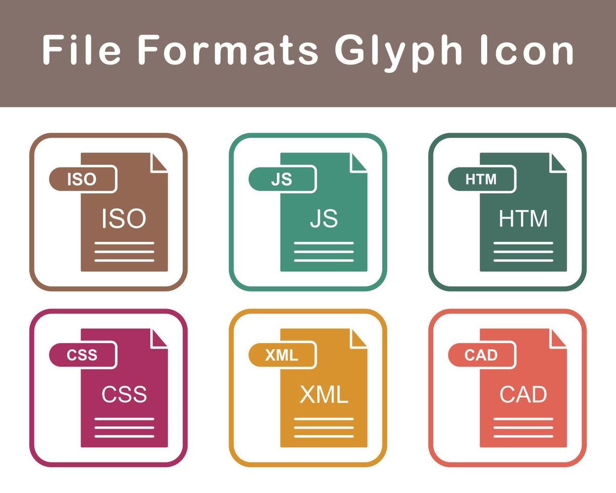 fichier les formats vecteur icône ensemble