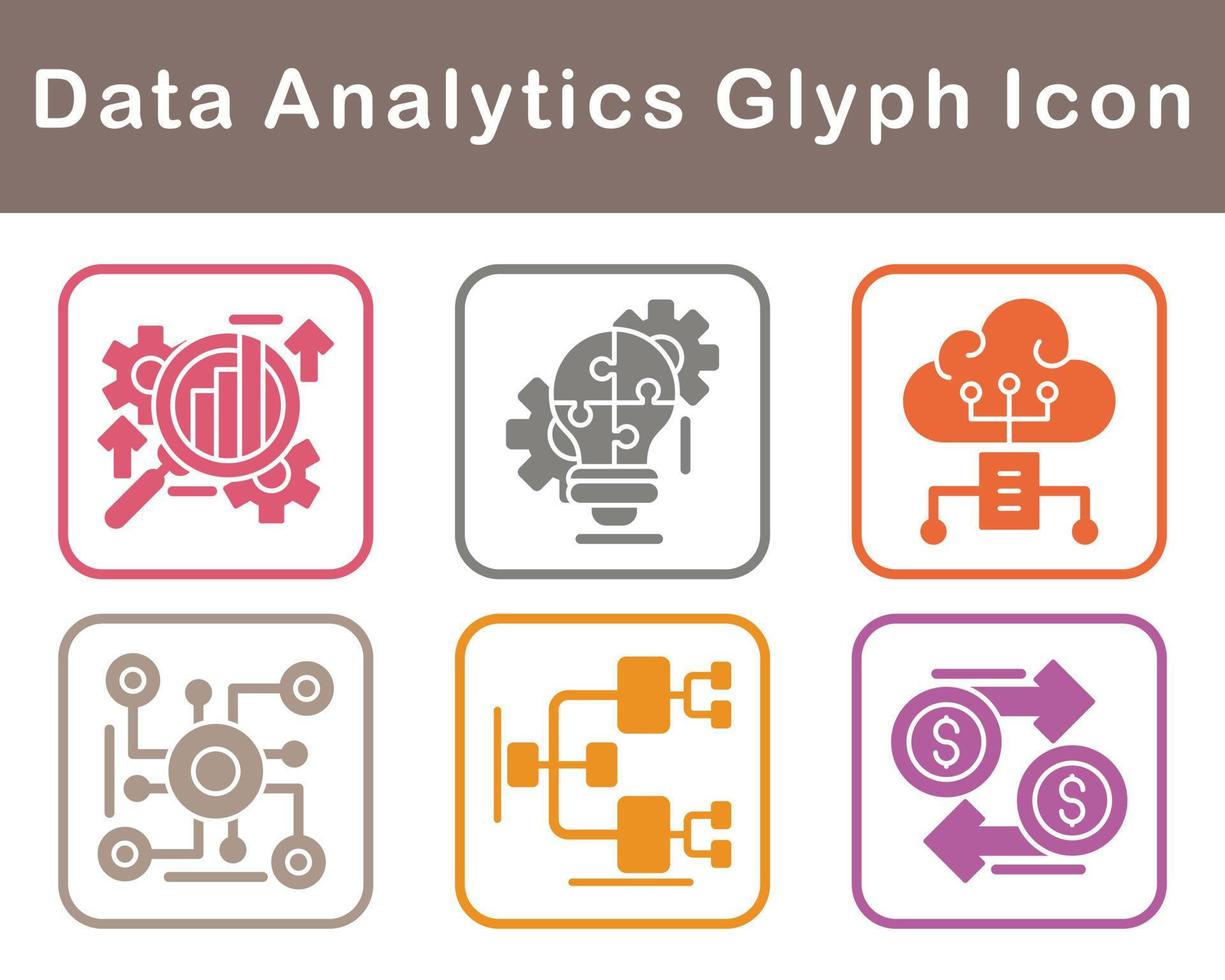 Les données analytique vecteur icône ensemble