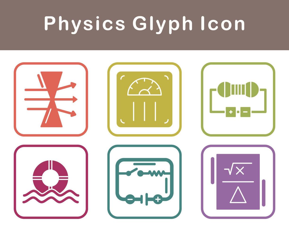 la physique vecteur icône ensemble
