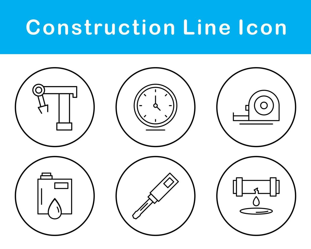 jeu d'icônes vectorielles de construction vecteur